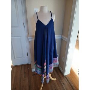 Jessica Simpson Sundress Boho Flare Dress Multicolor Accents Size S